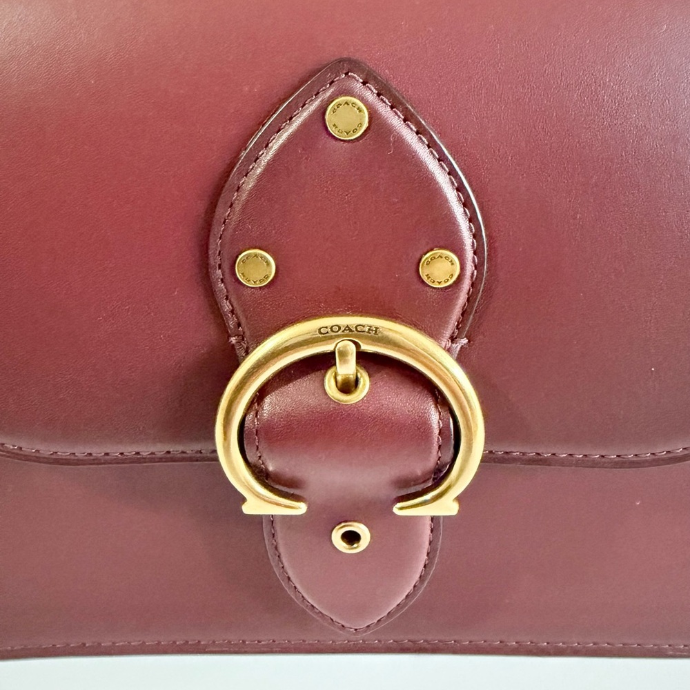 Coach Beat Shoulder Bag in Burgundy - Picture 7 of 16